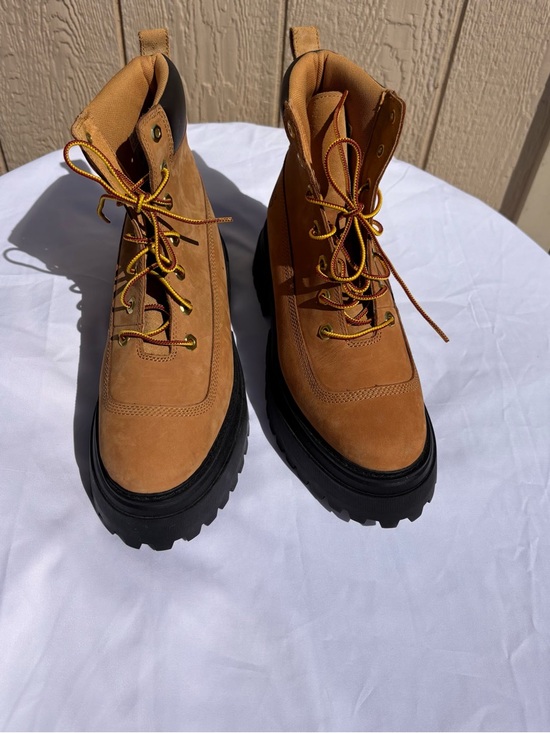 Timberland Shoes - Timberland Sky 6-Inch Lace Up Wheat Nubuck Leather Platform Boots Women's